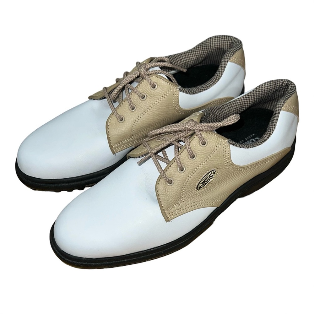 Footjoy Women’s Ecomfort White Beige Oxford Golf Shoes Size 8.5